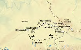 Danube Cycling Map